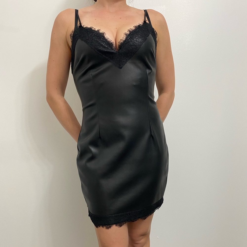 Dress Faux Leather Black Small